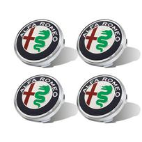 4 vnt. automobilio emblema, ratlankio centrinis dangtelis, automobilio aksesuarai Alfa Romeo Giulietta 159 Mito Giulia Stelvio 147 156 Tonale Brera MT6