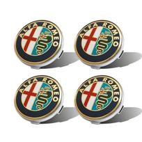 4 vnt. automobilio emblema, ratlankio centrinis dangtelis, automobilio aksesuarai Alfa Romeo Giulietta 159 Mito Giulia Stelvio 147 156 Tonale Brera MT6 beige