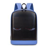 LED šviečiantis unisex vaikų motociklininko kuprinė su ekranu 20x12x30 cm dangaus mėlyna spalva