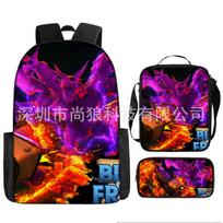 ROBLOX blox fruits primary and secondary school school bag children's backpack large capacity backpack satchel pencil case Backpack black