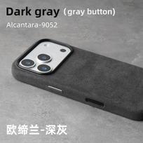 YMW ALCANTARA dėklas IPhone 17 16 Pro Max suderinamam Magsafe prabangiam verslo superautomobilio interjerui tas pats zomšas odos dangtelis iPhone17 Pro Max