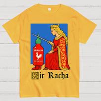 Sir Racha Unisex 100% Medvilnės Vasariniai Laisvi Vėsūs Kasdieniai Marškinėliai M geltona