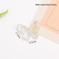 Iridescent 3D Butterfly Cream Glue for DIY Fairy Phone Cases & Hair Clips beige