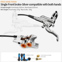 FROG WAKE FW900 MTB Hidraulinis diskinis stabdys 4 stūmokliai 950/1650mm Priekinis Galinis Dviračio stabdžių komplektas SHIMANO surron Dviratininko priedams gray
