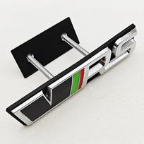 3D Metalinis RS Logotipo Emblema Automobilio VRS Raidės Priekinės Grotelių Ženklelis Lipdukas Skoda VRS Octavia 1 2 3 Rapid Kodiaq Karoq Fabia Kamiq
