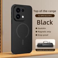 OPPO Reno 16 16 Pro galvanizuotos odos tekstūros magnetinis nuo pirštų atspaudų ir oksidacijos apsaugantis telefono dėklas For Reno 16 China juoda
