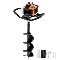 VEVOR benzininis žemės grąžtas, 43CC 1250W žemės grąžtas, benzininis grąžtas su 8 colių grąžto bitais