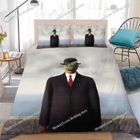 S-Salvador Dali Pop Art Duvet Cover Set Home Style Bedding Soft Laundry Cotton Bed Four Seasons Student Dormitory Home Textile96 135x200cm gray