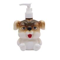 300ML Cartoon Empty Pump Bottle Sub-Bottling Lotion Containers Soap Dispenser  Travel Dog brown