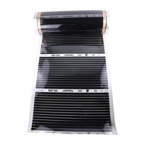 Infraraudonųjų spindulių šildymo plėvelė elektrinė šiltų grindų sistema 50 cm pločio 220 W/m2 šildymo folijos kilimėlis 50cm*400cm juoda