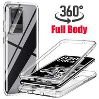 360 viso korpuso dėklas, skirtas Samsung Galaxy A55 A35 A56 A36 A25 A15 A54 A34 A24 A14 A05 A05S S25S24 S23 FE S22 S21 Ultra A73 A53 skaidrūs telefonų dėklai Samsung Galaxy S20 FE gryna