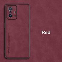 Prabangus PU odinis dėklas, skirtas Xiaomi Mi 9T 10T 11T Pro Cover Business Matinis silikoninis telefono dėklas, skirtas Xiaomi Mi 10T Lite 12T Pro 5G Mi 12T Pro raudona