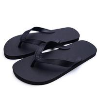 Flip-flops Men's Summer Non-slip Trend Flat Sandals Slippers Rubber Outdoor Leisure Flip-flop Beach Shoes 44 juoda