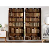 3D Skaitmeniniu būdu Spausdinamos Vintažinės Knygų lentynos Užuolaidos Svetainei Miegamajam Retro Bibliotekos Langų Užuolaidos Namų Dekoras Individualus W50xH130(CM)x2PCS-Grommet Top