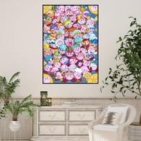 Animacinis mielas K-Kirby žaidimo plakato spaudiniai Sieninė tapyba Miegamojo svetainės sienos lipdukas Biuro mažas 30x40cm No Framed gray