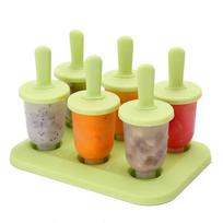 Ledai Aukštos kokybės Ekologiški rankų darbo šaldyti lazdelės Ledo kubelių padėklas Lolly Maker „Pasidaryk pats“ popsicle formelių rinkinys Virtuvės reikmenys Subtilūs papuošalai 4 žalia