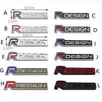 3D metalo Rdesign R dizaino priekinių grotelių automobilio ženklelio lipduko emblemos lipduko puošyba, skirta XC40 XC60 XC90 V90 S90 S60 V60 V40 C70 E  badge sticker gray