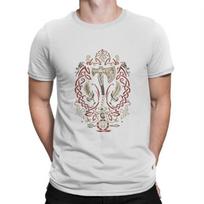 Ragnarok Icon With Kratos And Atreus Casual TShirt God Of War Kratos Printing Tops Casual T Shirt Male Tee Unique Gift Clothes S white