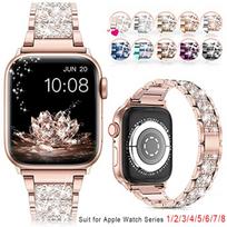 Klasikinė Bling deimantinė apyrankė Apple Watch juostai 40mm 45mm 44mm 41mm 42mm 38mm Metalinė juosta IWatch Series 7 SE 6 5 4 Moteriškas apyrankė 38mm 40mm 41mm black