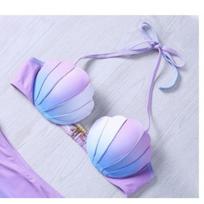 Maudymosi kostiumas Europos ir Amerikos Undinėlės Bikini Maudymosi kostiumas Laipsniškas Keitimas Kriauklės Bikini Maudymosi kostiumas S gray