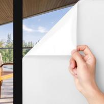 Statinio prilipimo matinis stiklo vinilo langų plėvelė, vitražinė lipni stiklo plėvelė su klijais, privatumą apsaugantis langų lipdukas biurui 30x100 cm black
