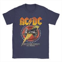 Vyriškas marškinėlis AC-DC Roko Muzikos Grupė For Those About To Rock 1981 Juokingas Grynos Medvilnės Marškinėlis T-shirt Apvalia Kaklo Apykakle Drabužiai Su Spauda XXXL brown