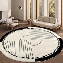 Apvalus kilimas svetainei, biuro stalui, kompiuteriniam žaidimų krėslui, tualetiniam staliukui, neslystantis miegamojo grindų kilimėlis diameter 80cm gray