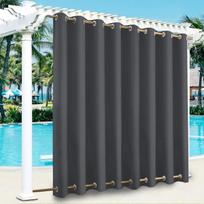 Lauko užuolaidos terasai, atsparios vandeniui, oro sąlygoms, privatumui, lauko užuolaidos pavėsinei, verandai, kiemui 132*240CM(1 Pack) tamsiai pilka spalva