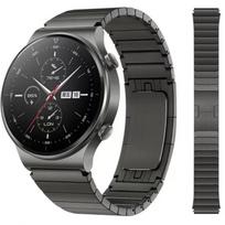 22 mm metalinis dirželis Huawei Watch 4/3/GT5-4-3-2 Pro 2e 46 mm, nerūdijančio plieno apyrankė, Amazfit GTR4, Samsung Gear S3 dirželis Huawei Watch GT3 Pro pilka spalva