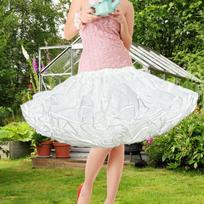 Moterų crinolino apatinis sijonas be lankų apatinis sijonas Cosplay kostiumas Burbulinis sijonas Princesės šokis Style B white