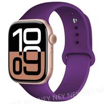 Silicone Band For Apple Watch straps Ultra 2 49mm 45mm 44-40mm 41mm sport bracelet Apple Watch series 10 42mm-46mm 8 7 6 5 SE 9 38mm-40mm-41mm M-L black