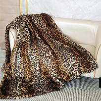Prabangus leopardo rašto dirbtinio kailio pledas Purus minkštas šiltas žiemos pledas sofai lovai Retro stiliaus dvipusis pliušinis paklodė 180x150cm leopardas