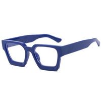 Kvadratiniai įgaubto rėmelio akiniai Naujo stiliaus plokščiu viršumi Madingi Retro rėmelio akiniai 1.56 myopia -3.0 blue