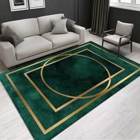 Prabangūs Modernūs Geometriniai Svetainės Kilimai Namų Dekoras Auksiniai Žali Kilimai Miegamajam Plaunamas Pūkuotas Didelio Plotas Kilimėlis Šalia Lovos 60*90cm gray