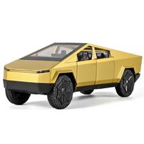 1/32 Tesla Cybertruck žaislai lietas modelis automobilis lydinio metalas pikapas spalvingas vidaus stalo ekranas kolekcija žaidimas vaikams berniukui auksas