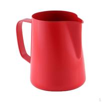 Milk Jug 400ML Stainless Steel for Barista kitchen and home Latte Art raudona
