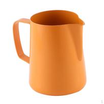 Milk Jug 400ML Stainless Steel for Barista kitchen and home Latte Art oranžinė