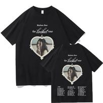 Madison Beer The Locket Tour 2026 Marškinėliai Grafiniai Drabužiai Y2K Vasaros Nauji Gatvės Drabužiai Unisex Medvilninis Marškinėlis S juoda
