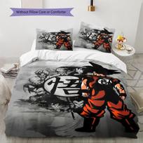 Son Goku Rašto Patalynė, Antklodės Komplektas Antklodės Užvalkalas Pagalvės Užvalkalas Namų Gimtadienio Dovana (1 * antklodės užvalkalas + 2 * pagalvės užvalkalai, be šerdies) 135x200cm white