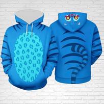 Derpy spausdintas džemperis KPop Demonų Medžiotojai Ruduo Žiema Jaukus 4XL blue