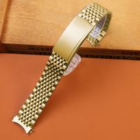 Laikrodžio priedai Dirželis 18mm/19mm/20mm Laikrodžio dirželis Omega Seamaster laikrodžio dirželiui Lenkta galas Nerūdijančio plieno apyrankė 18mm auksas