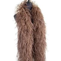 Pasidaryk pats 1 m spalvinga stručio plunksnų boa 2 4 6 10 15 sruogų storas plunksnų šalis Plumas apdaila Stručio plunksnos šokių drabužiams, siuvimo reikmenims 2ply 1meter gilios kavos spalvos