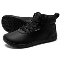 HOBIBEAR Vidutinio aukščio basakojų batai Unisex Platus pirštų dėžutė Dirbtinė oda Suvarstomi Lauko vaikščiojimo batai 43 black