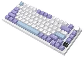 Belaidė mechaninė klaviatūra „Ajazz AK820 Pro Gift Switch“ (violetinė, balta, mėlyna, RGB)