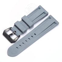 Watch Accessories For Panerai 22 26mm Men's Strap PAM441 111 386 Rubber Camouflage Watch Band Replacement Pin Buckle Wristband 24mm gray
