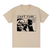 daft punk Vintage Tshirt French electronic music Clothing New Arrival Cotton Men T shirt New Tee Tshirt Womens Tops XL black