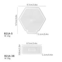 Hexagonal Heart Photo Frame Epoxy Resin Mold - DIY Valentine's Day Silicone Ornament white