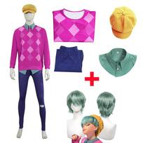 Saja berniukai Jinu Abby Kūdikis Mystery Romance Cosplay Kostiumas Kpop Demonų Medžiotojai Roleplay Apranga Karnavaliniai Kostiumai Vaikams Suaugusiems kid 120cm&Demon Hunters blue