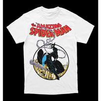 Per dydžio trumpomis rankovėmis marškinėliai su Marvel The Amazing Spider-Man Symbiote kostiumo vintažiniu komiksų grafiniu spaudiniu S smėlis