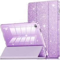 Skirta Samsung Galaxy Tab S9 11  S11 S10 Lite S9 S10 FE 10.9 dėklas su pieštuko laikikliu Tab A11 A9 Plus 11 8.7 išmanusis blizgus dangtelis Tab A9Plus 11 inch violetinė